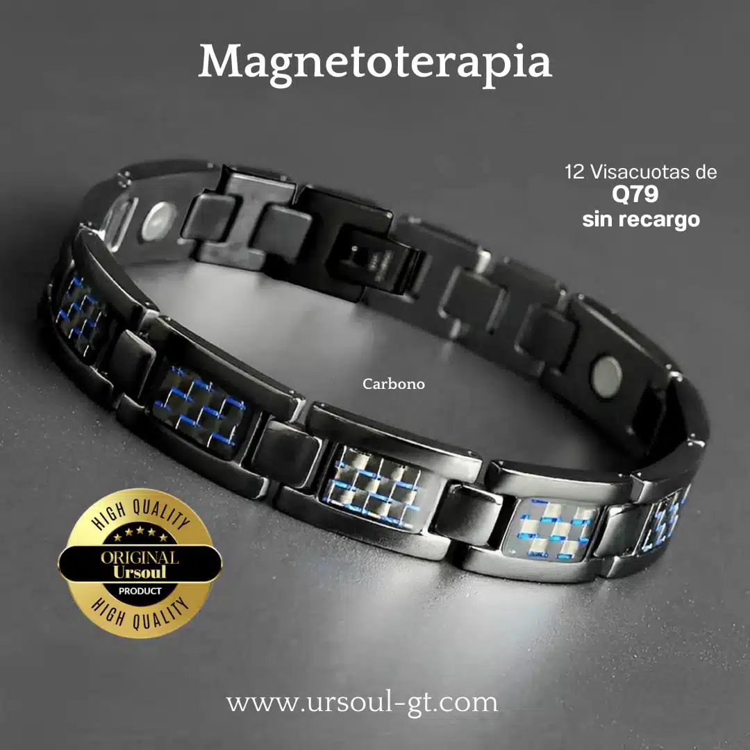 43 Pulsera Biomagnética Black Series Carbono Azul para Hombre - Imagen 1