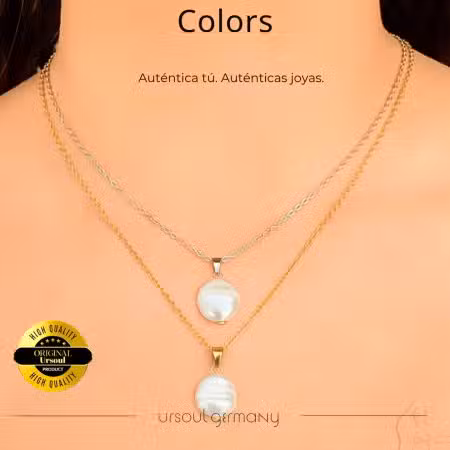 Gargantilla femenina con perlas, dos tonos, moda Guatemala, UrSoul Germany