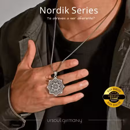 Cadena para hombre con dije mandala Nordik Series Ursoul Germany Guatemala