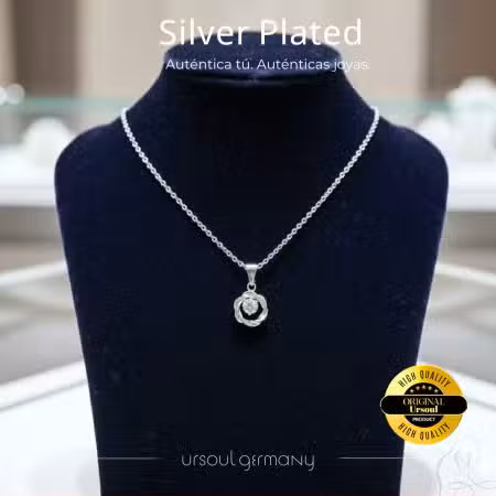 Cadena de mujer color plata, dije estrella, UrSoul Germany, envío gratis, garantía