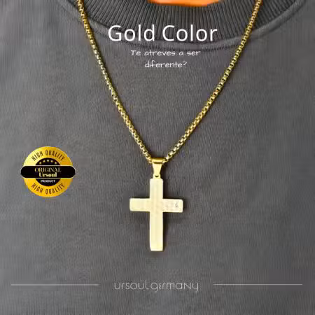 Cadena Gold Color para hombre con dije elegante Ursoul Germany Guatemala