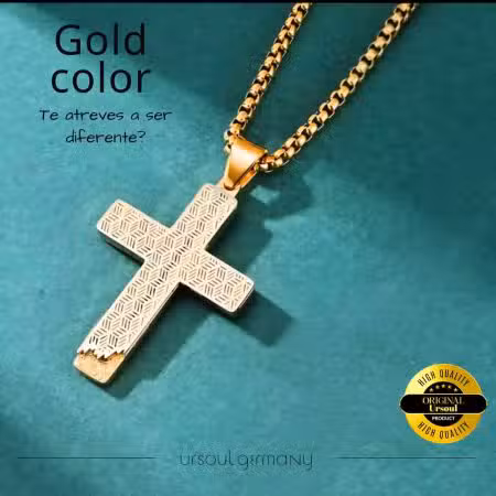 Cadena Gold Color para hombre con dije elegante Ursoul Germany Guatemala