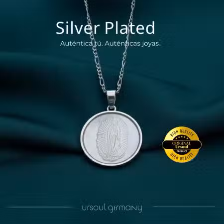 Cadena Silver Plated con Virgen de Guadalupe dama Ursoul Germany