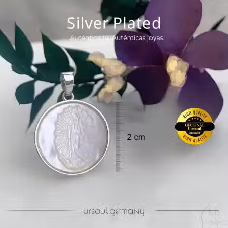 Cadena Silver Plated con Virgen de Guadalupe dama Ursoul Germany