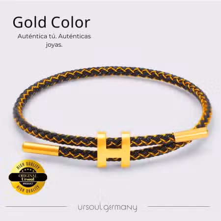 Pulsera Gold Color para dama con diseño tejido Ursoul Germany Guatemala