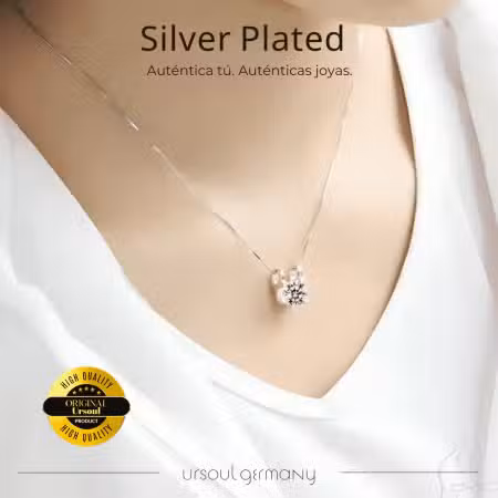 Gargantilla Silver Plated con cristal austriaco dama Ursoul Germany