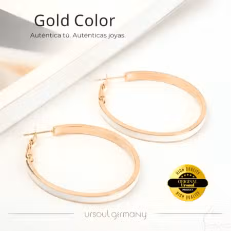 Aretes tipo argolla Rosegold para dama Ursoul Germany