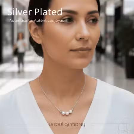 Gargantilla Silver Plated con perlas para dama Ursoul Germany
