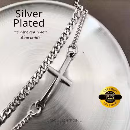 Esclava color plata masculina diseño doble Guatemala