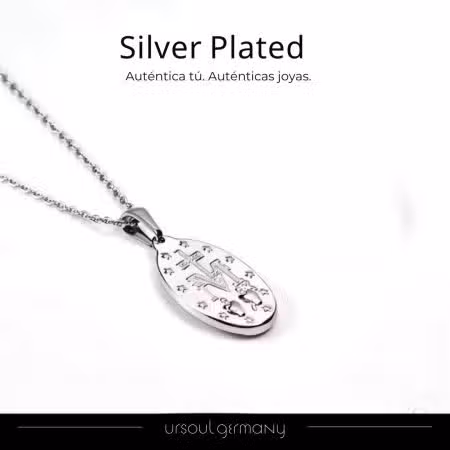 Cadena Silver Plated Medalla Milagrosa para dama Ursoul Germany