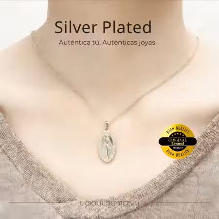 Cadena Silver Plated Medalla Milagrosa para dama Ursoul Germany