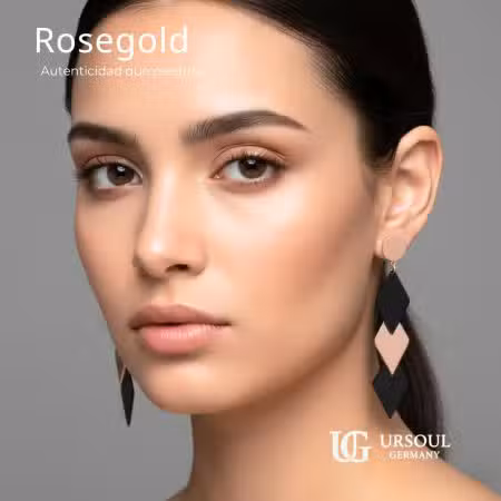 Aretes Rosegold Color geométricos para dama Ursoul Germany