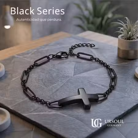Esclava para caballeros negra con cruz Black Series Ursoul Germany