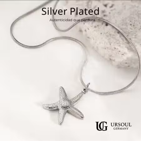 Cadena para dama Silver Plated con dije mini estrella de mar de Ursoul Germany